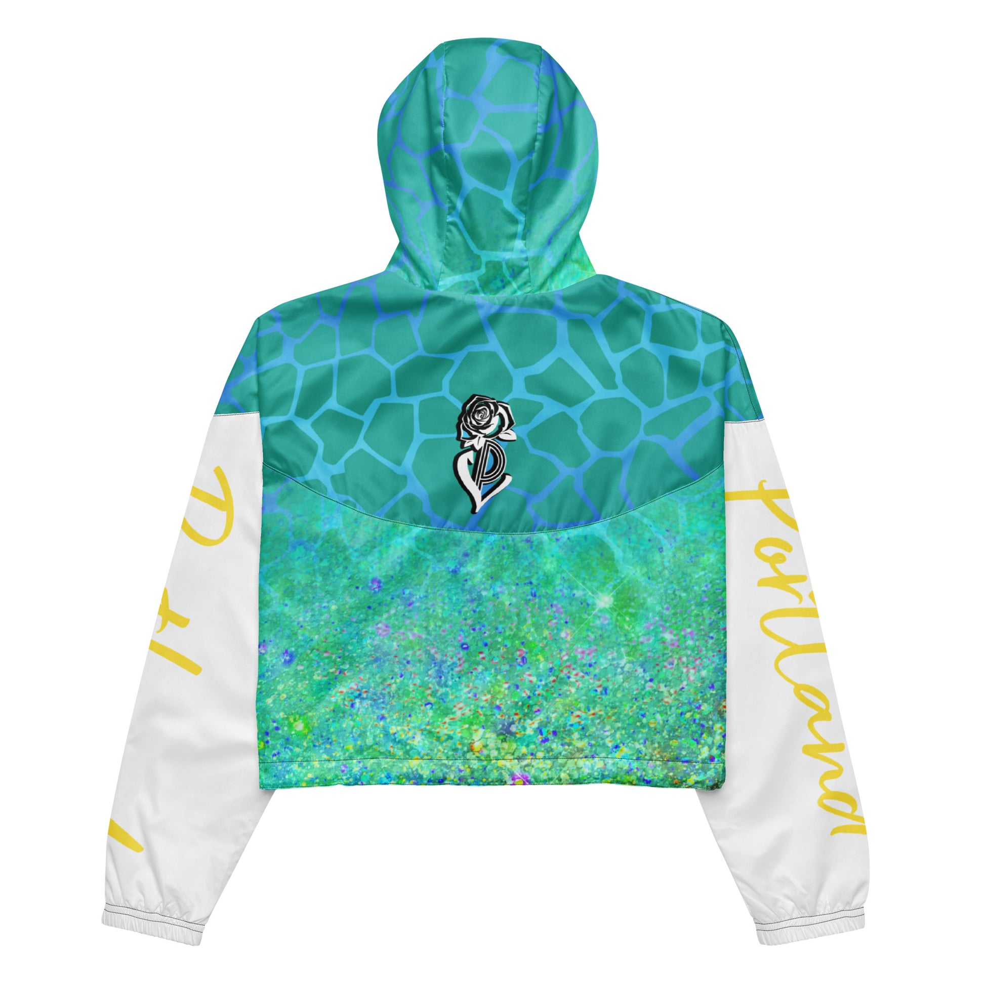 Portland Love Aqua Marine Women’s Cropped Windbreaker image 1