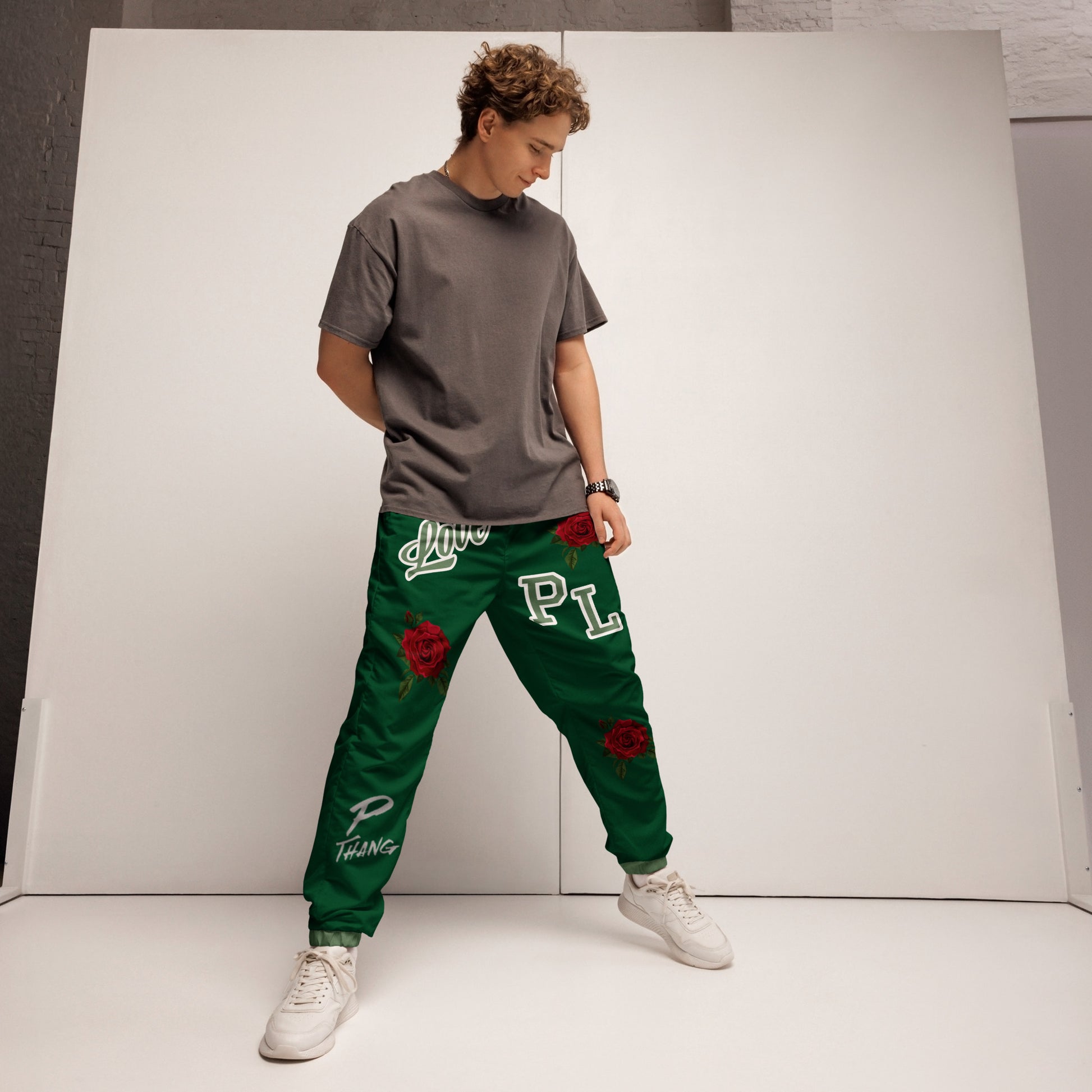 Portland Love Logo Forest Green Unisex Track Pants  image 0