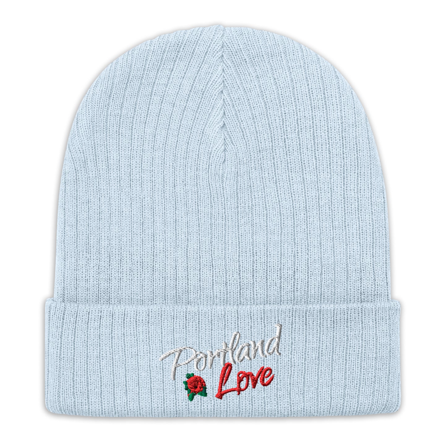 Portland Love Rose Ribbed Knit Beanie image 5