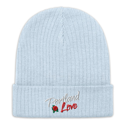 Portland Love Rose Ribbed Knit Beanie image 5