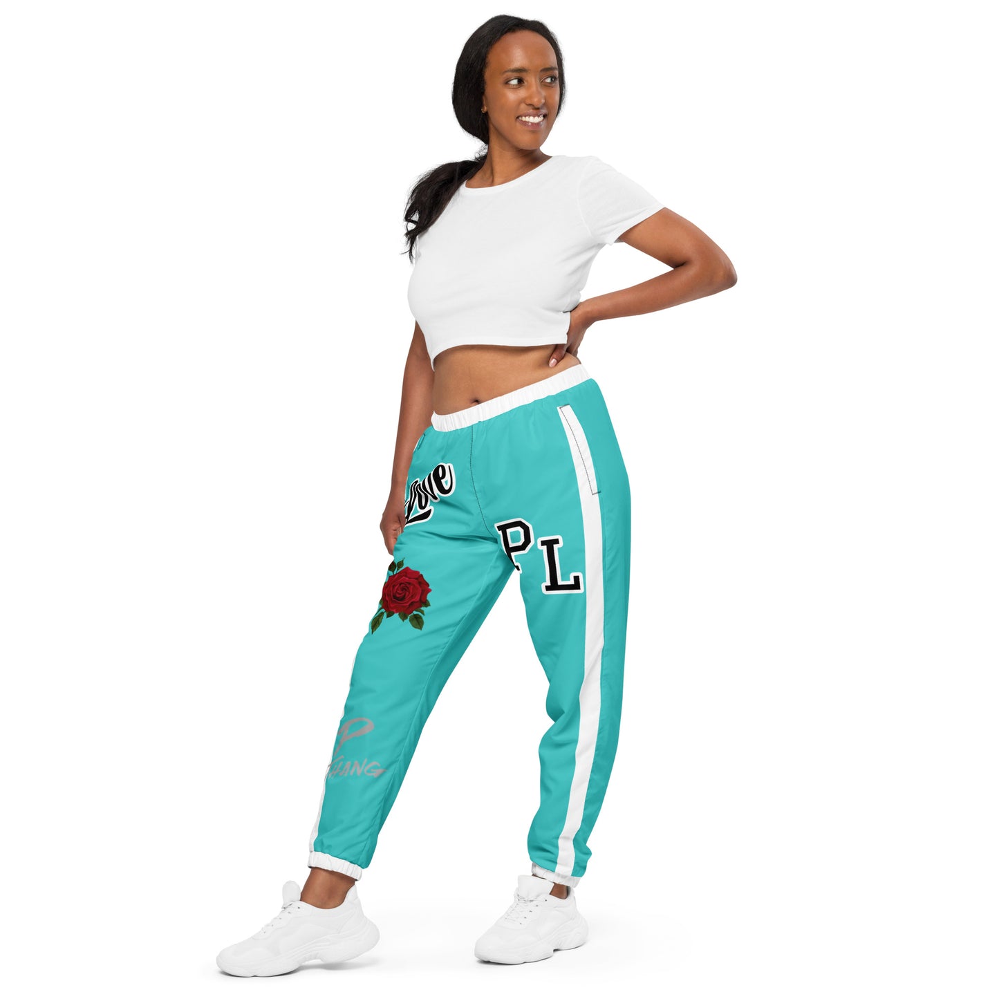 Portland Love Logos Dark Turquoise Unisex Track Pants image 6