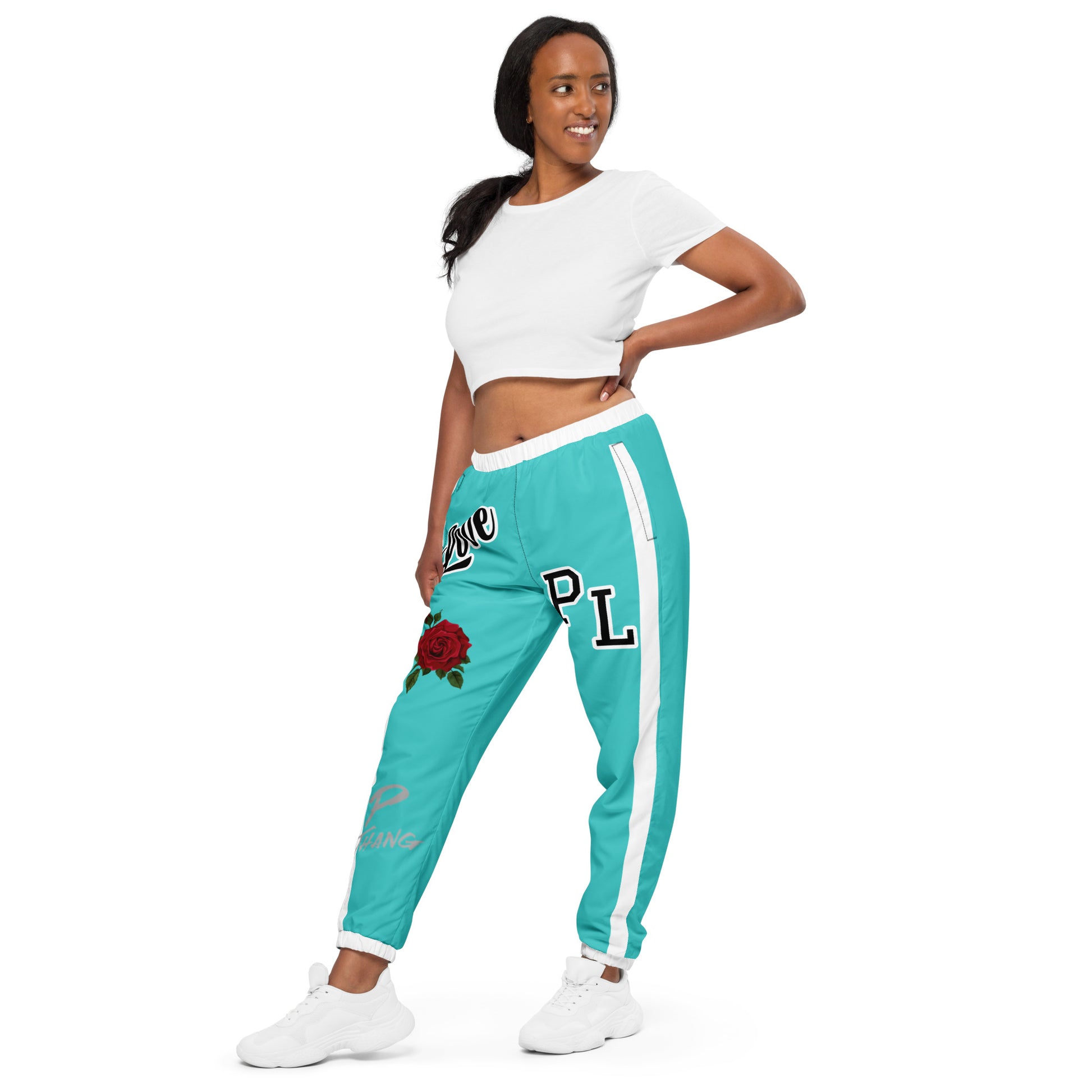 Portland Love Logos Dark Turquoise Unisex Track Pants image 6