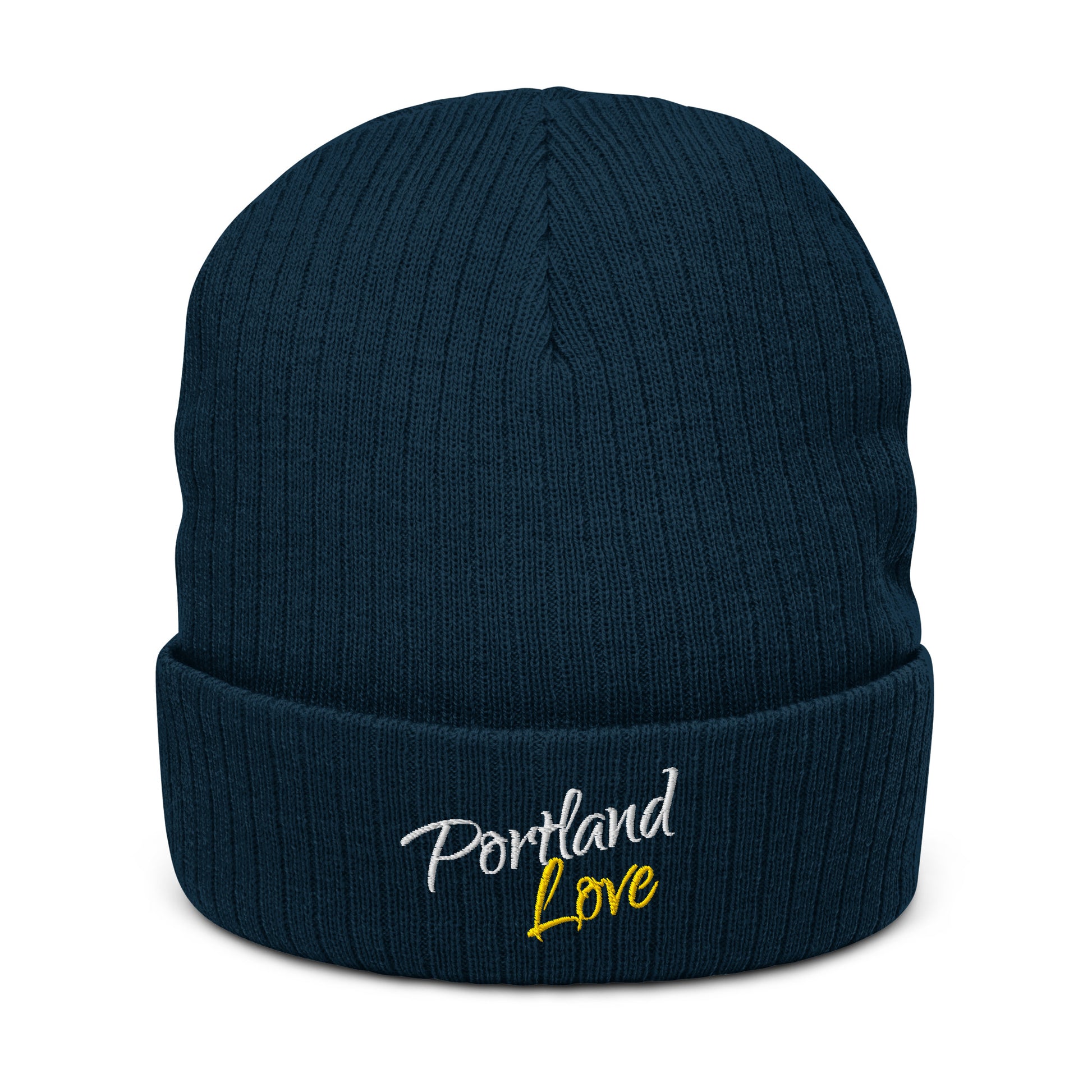 Portland Love (Yellow) Ribbed Knit Beanie image 0
