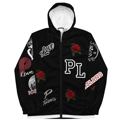 Portland Love Black Logo Men’s Windbreaker  image 7
