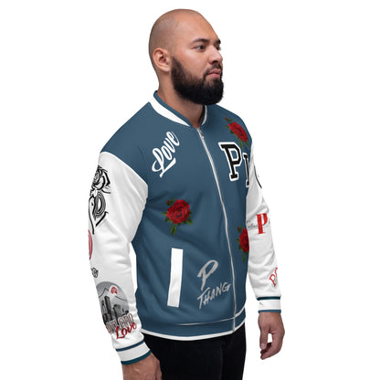 Arapawa Blue Portland Love Logo Port-Man Bomber Jacket image 3
