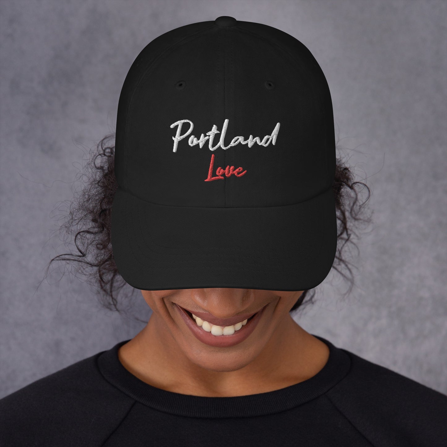 Portland Love Black Marble Dad Hat image 6
