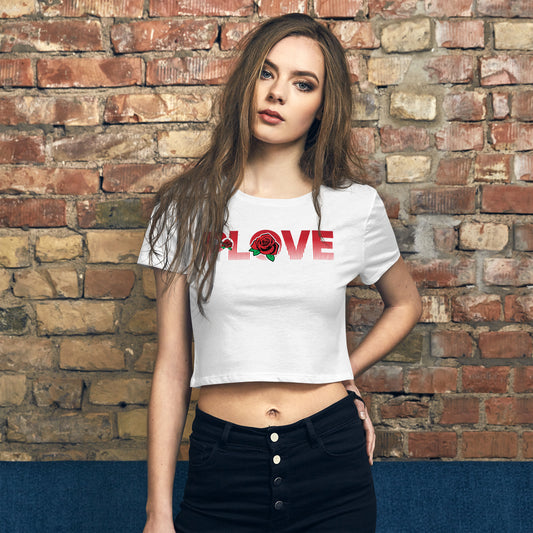 P-Love Rose Women’s Crop Tee image 0