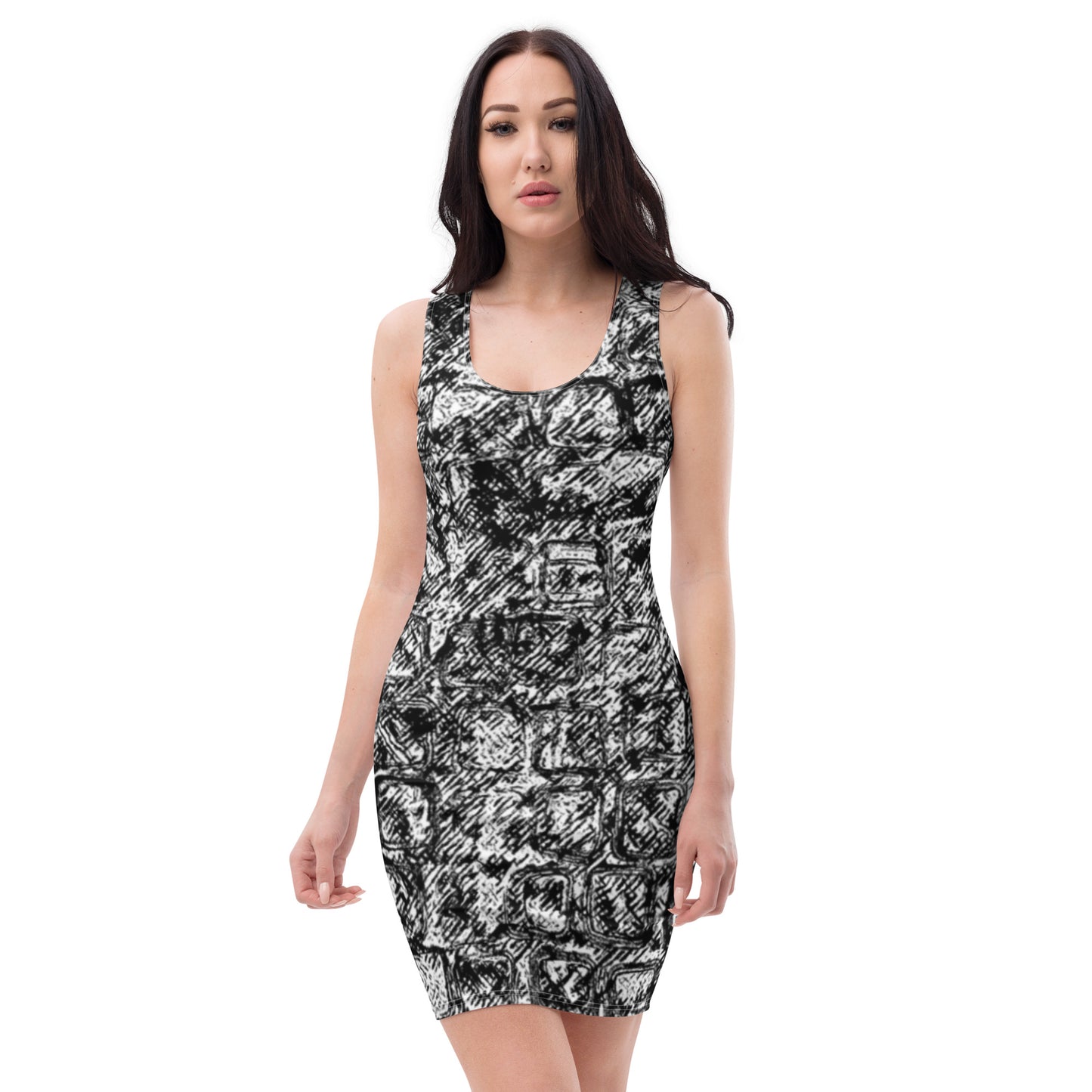 Portland Love Black & White Blaze Sublimation Cut & Sew Dress image 0