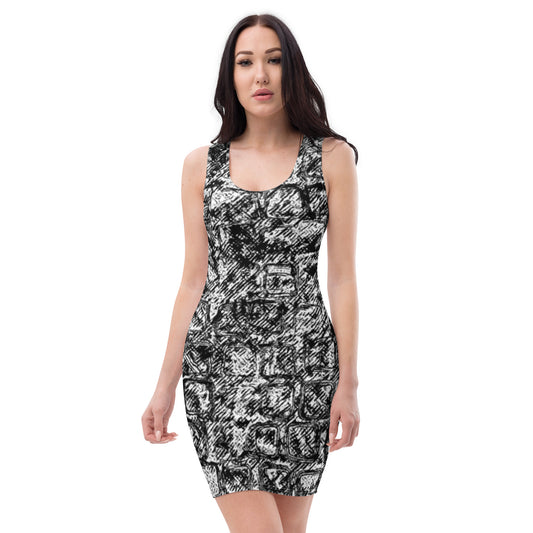 Portland Love Black & White Blaze Sublimation Cut & Sew Dress image 0