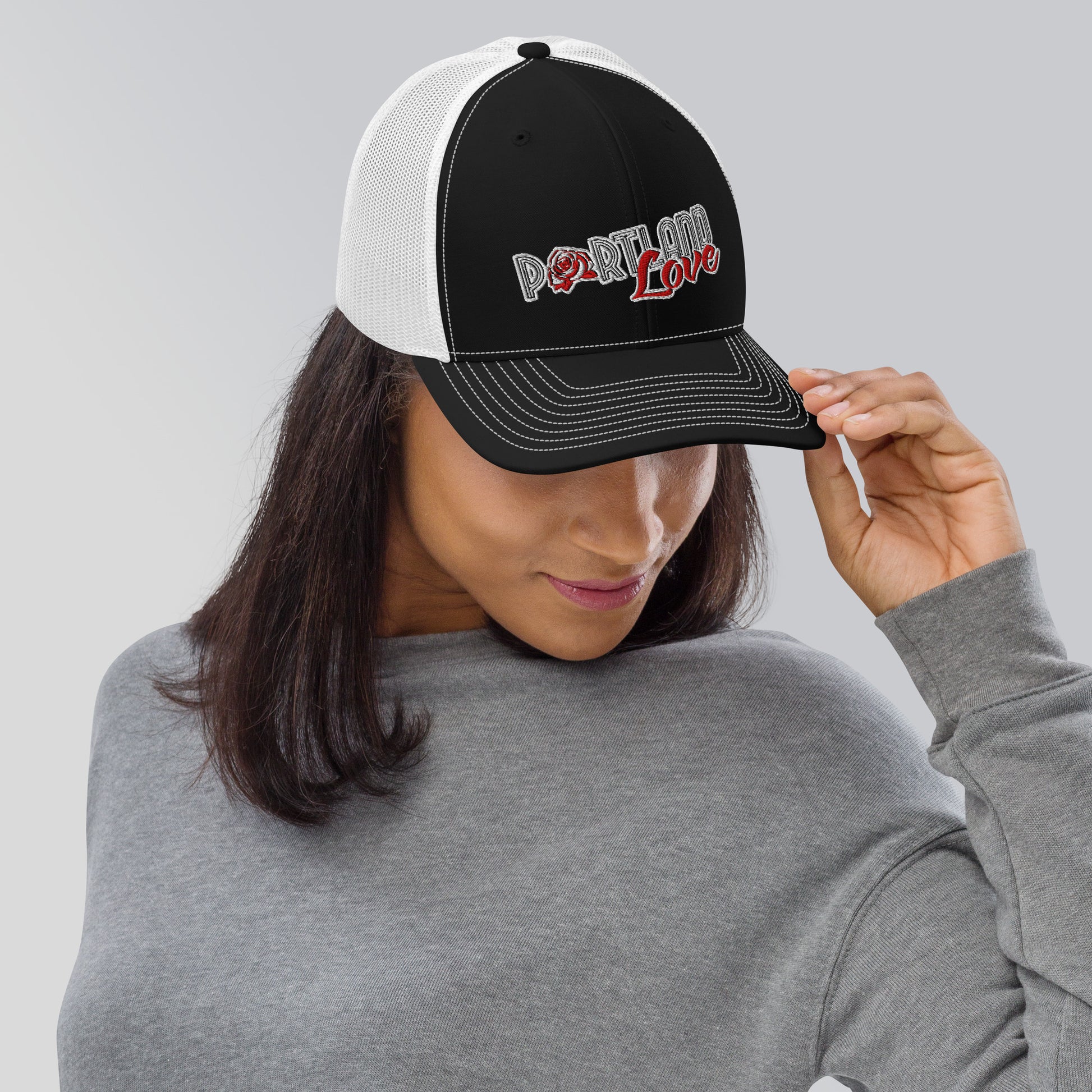 Original Portland Love 6 Panel Trucker Cap image 5