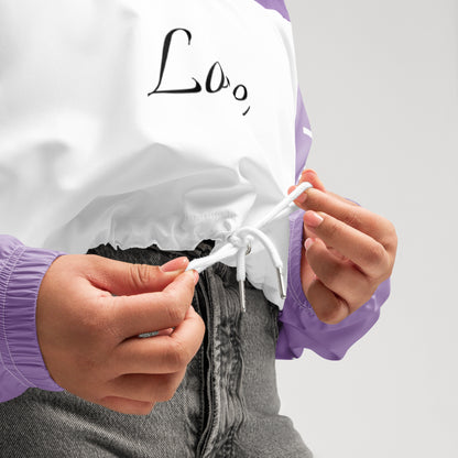 Portland Love Purple Women's Cropped Windbreaker image 2