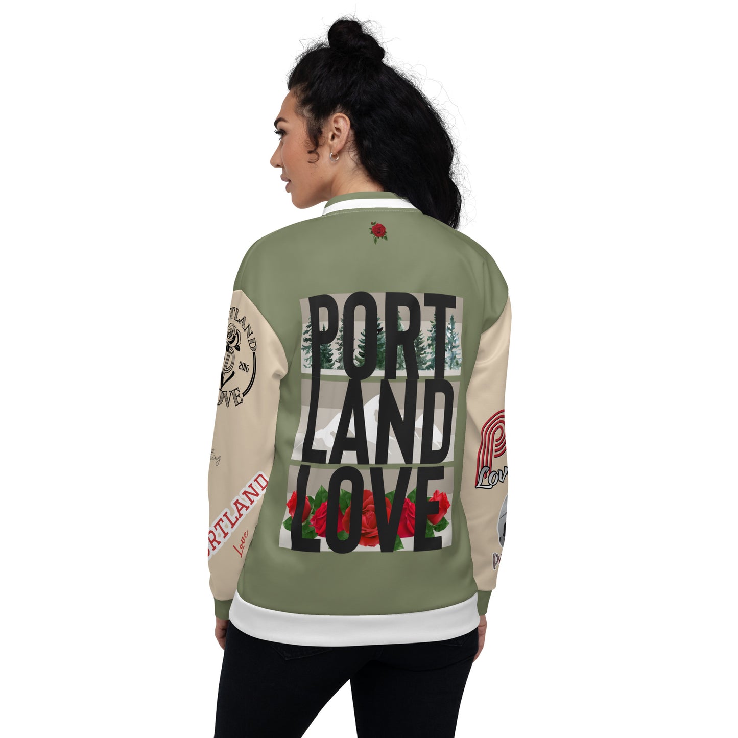 Portland Love Logo City Love Bomber Jacket image 6