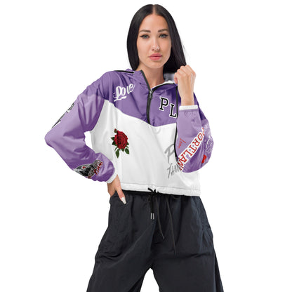 Portland Love Logos Purple Women’s Cropped Windbreaker image 11
