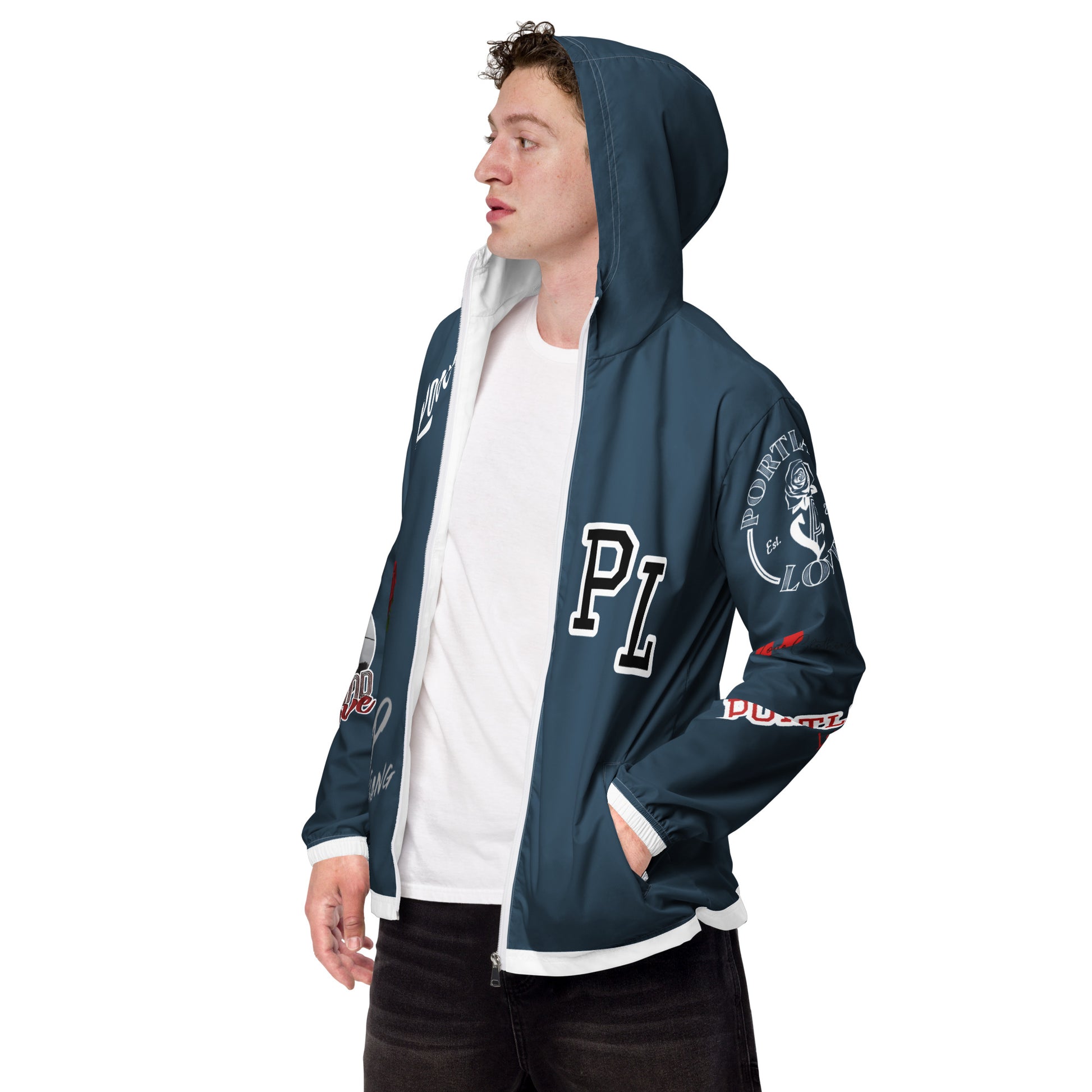 Portland Love Logos Arapawa Men’s Windbreaker image 5