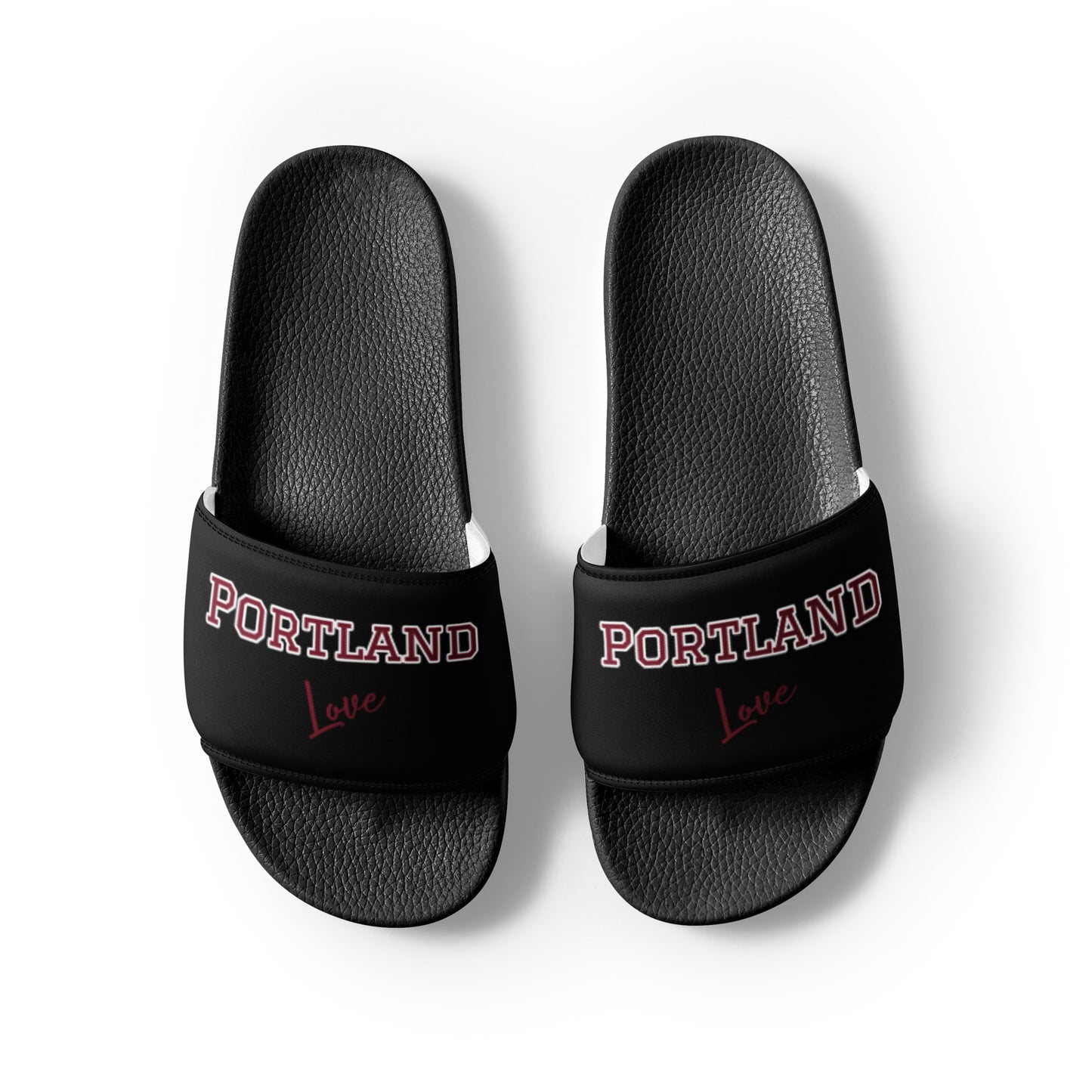 Block Style Burgundy Men’s Slides Inverted image 0