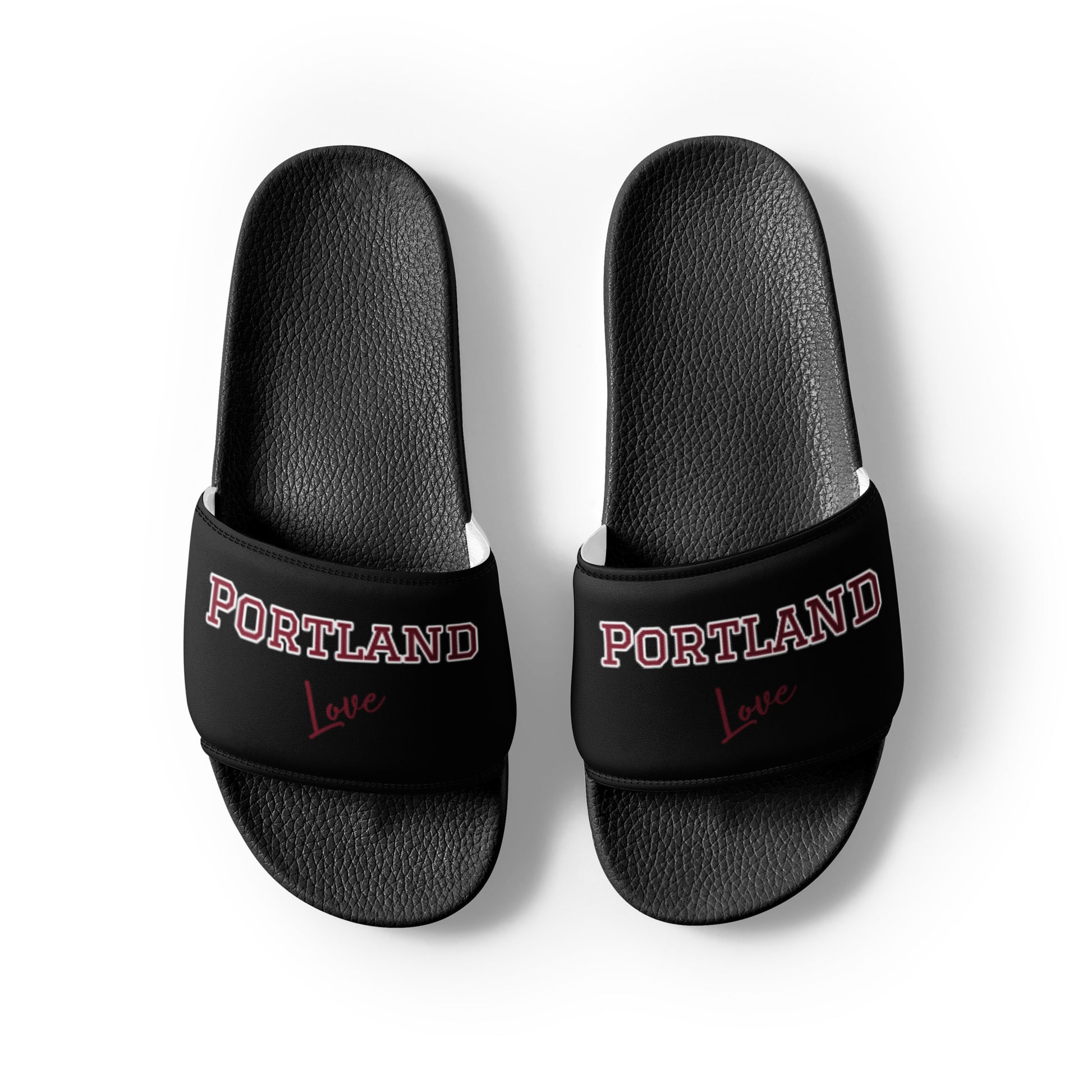 Block Style Burgundy Men’s Slides Inverted image 0