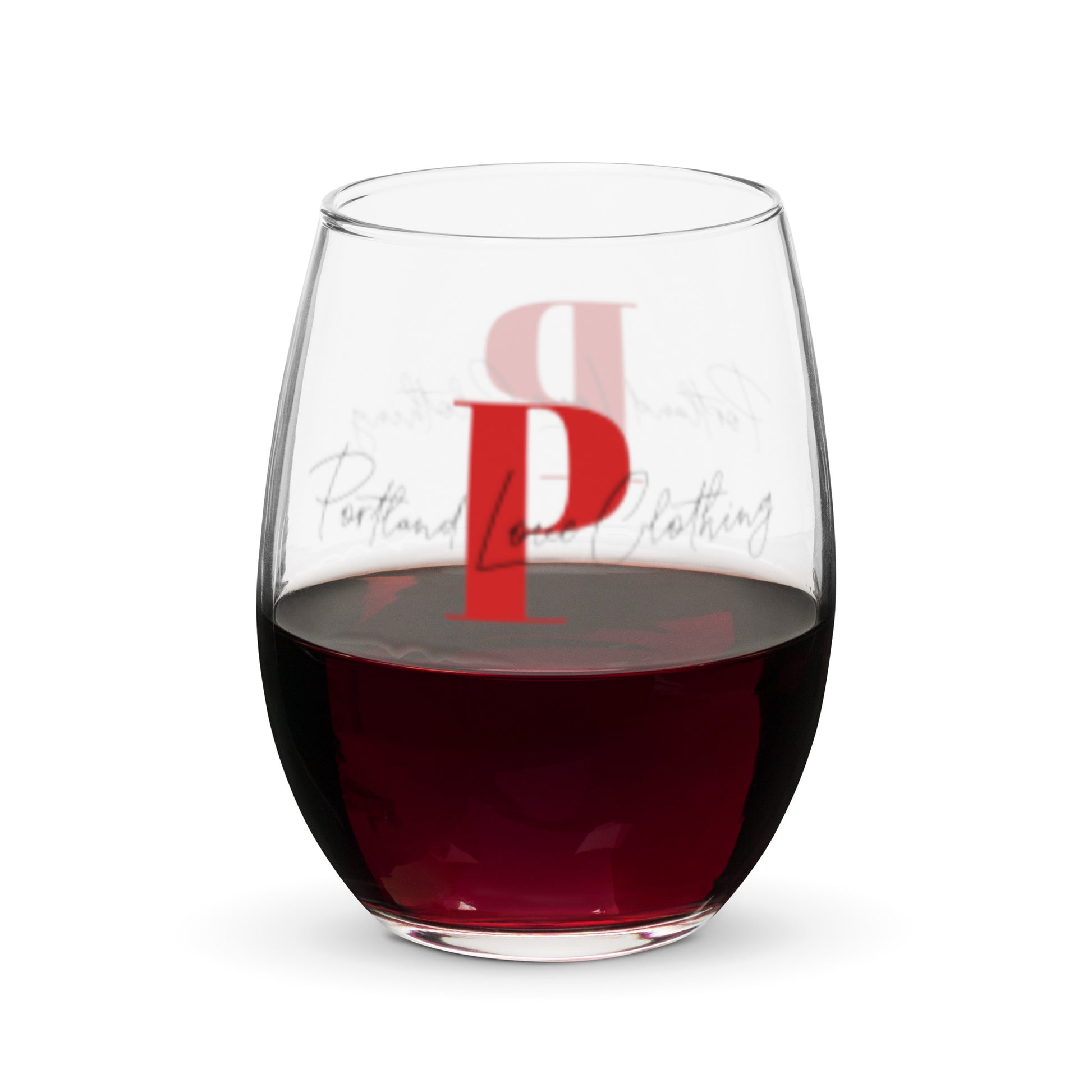 Portland Love "P" Stemless Wine Glass image 3