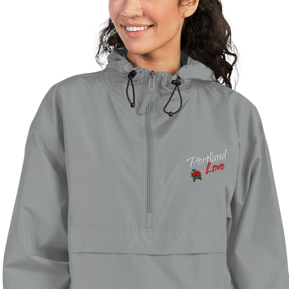 Portland Love Rose Embroidered Champion Packable Jacket image 22