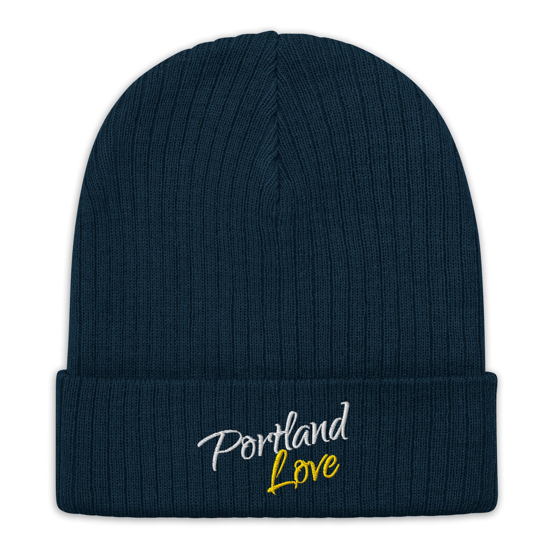 Portland Love (Yellow) Ribbed Knit Beanie image 1