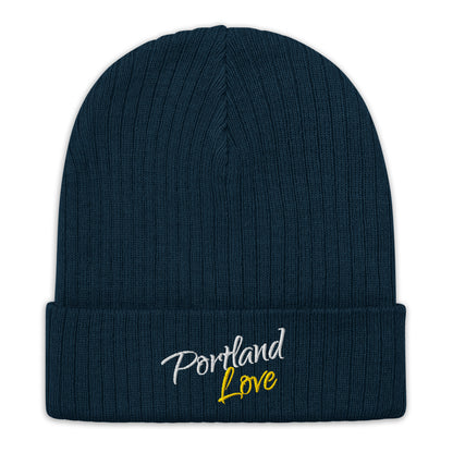 Portland Love (Yellow) Ribbed Knit Beanie image 1