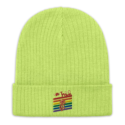 Rainbow Ribbed Knit Beanie image 6