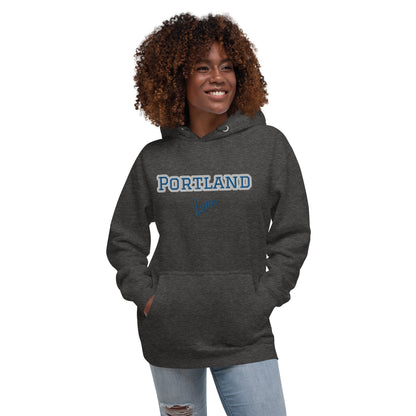 Block Style Royal/White Embroidered Unisex Hoodie image 12