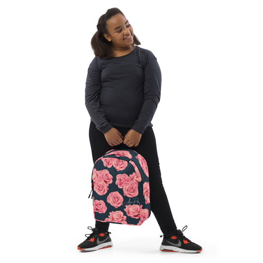 Aria Rose Flower Minimalist Backpack image 0
