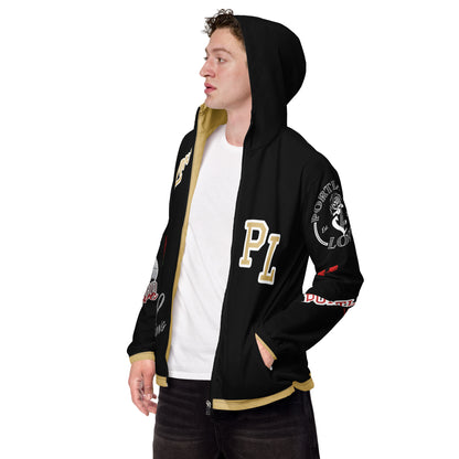 Black and Gold Logo Men’s Windbreaker image 1