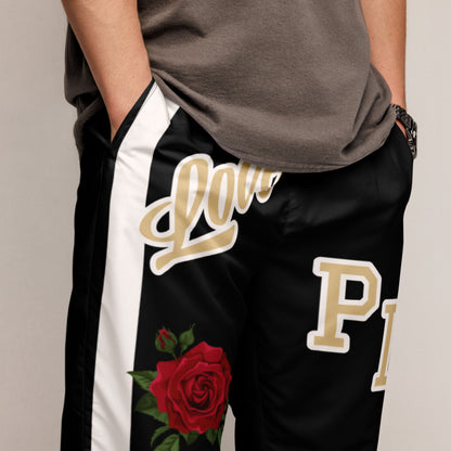 Black and Gold Portland Love Logos Unisex Track Pants image 3