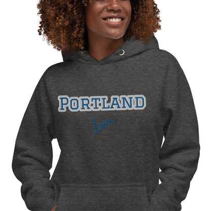 Block Style Royal/White Embroidered Unisex Hoodie image 13