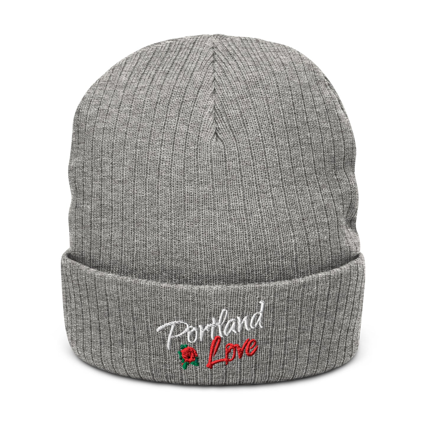 Portland Love Rose Ribbed Knit Beanie image 11