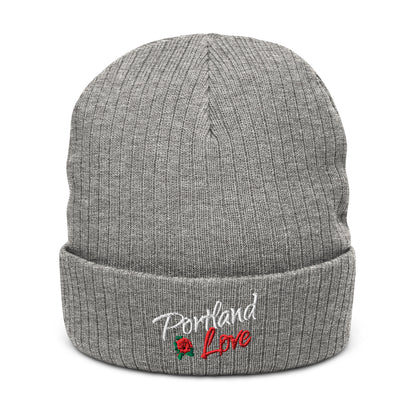 Portland Love Rose Ribbed Knit Beanie image 11