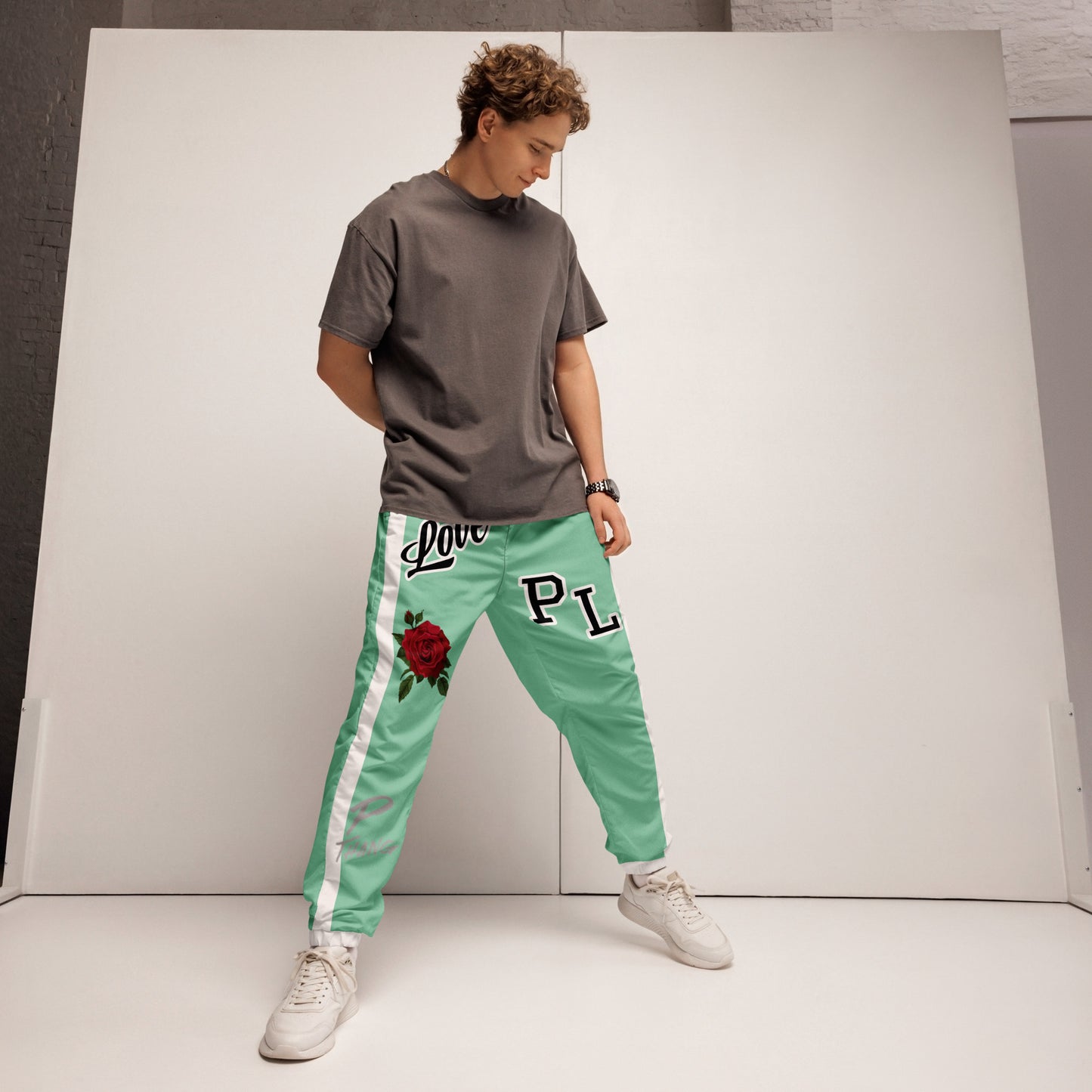 Portland Love Logos Vista Blue Unisex Track Pants image 8