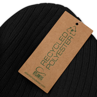 Original Portland Love Christmas Black Ribbed Knit Beanie image 1