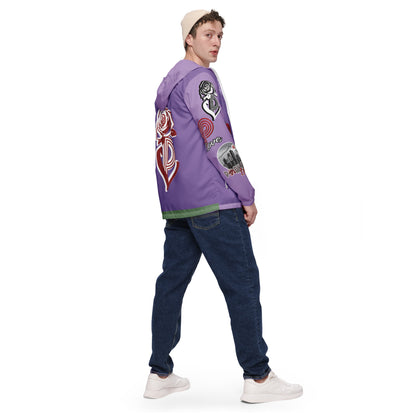 Portland Love Purple Logo Men’s Windbreaker image 5