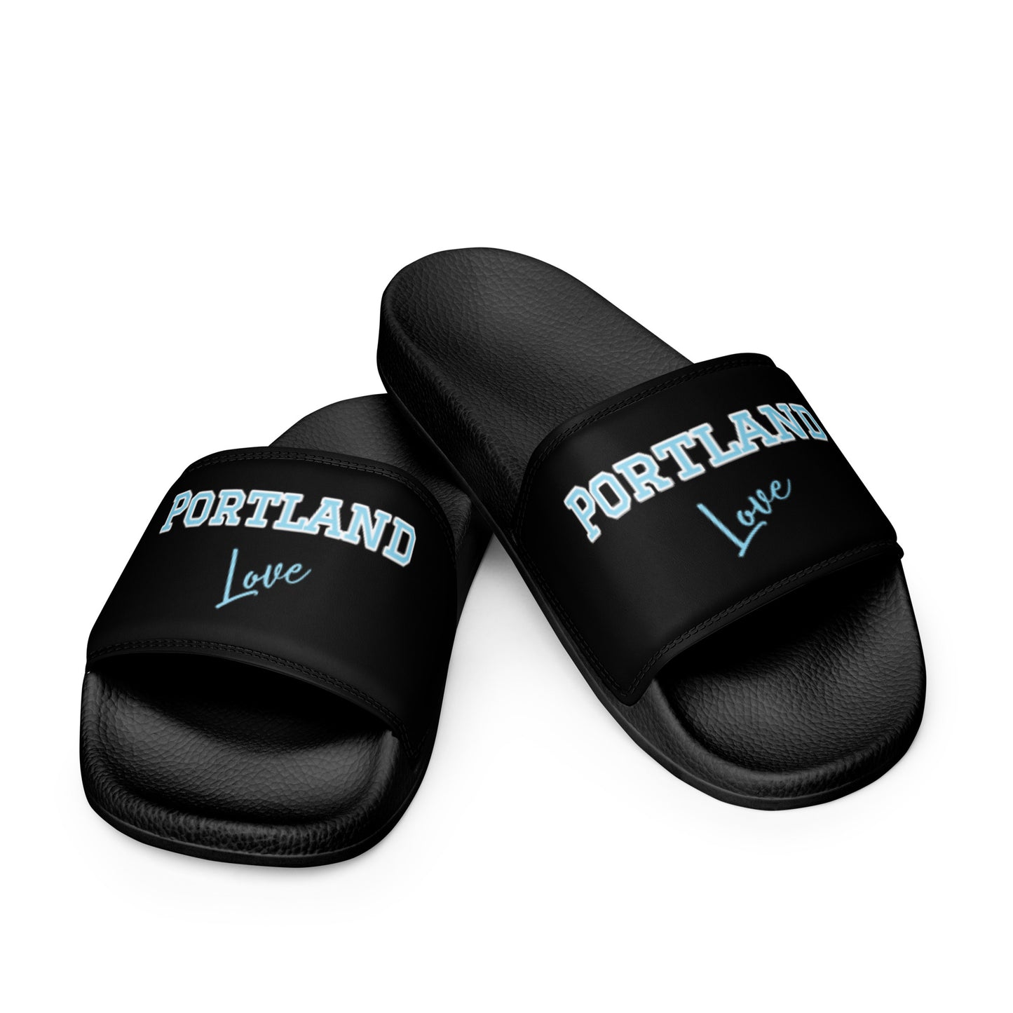 Block Style Columbia Blue Men’s Slides Inverted image 2