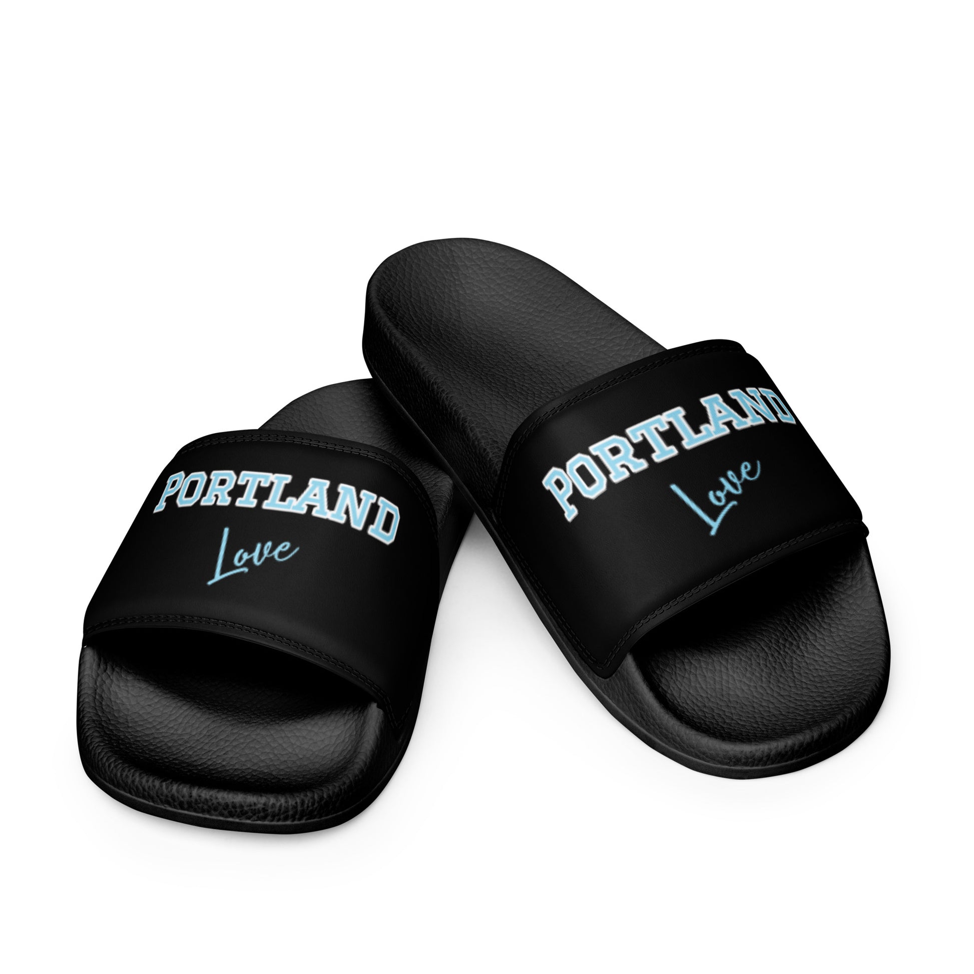 Block Style Columbia Blue Men’s Slides Inverted image 2