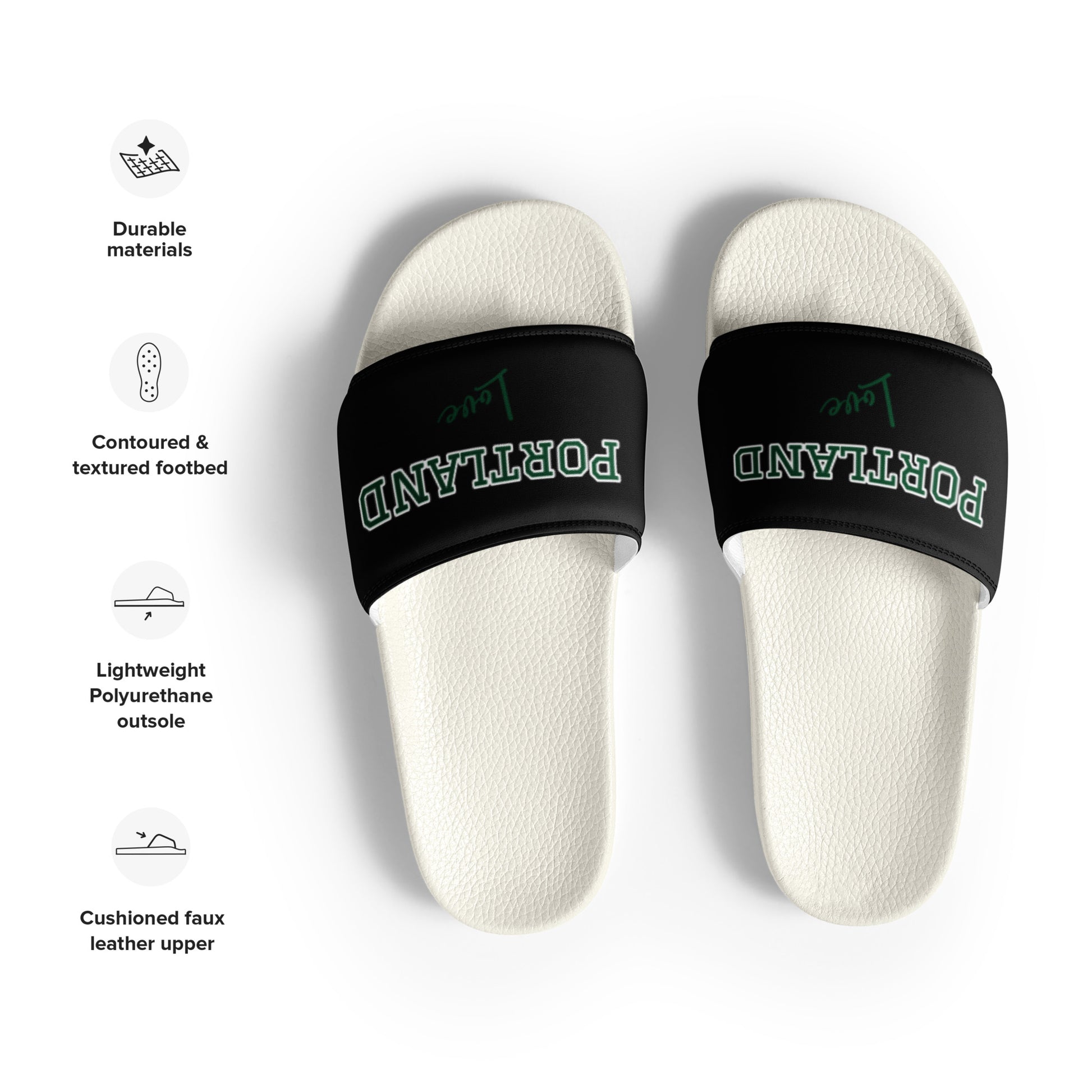 Block Style Forest Green Men’s Slides Inverted image 4