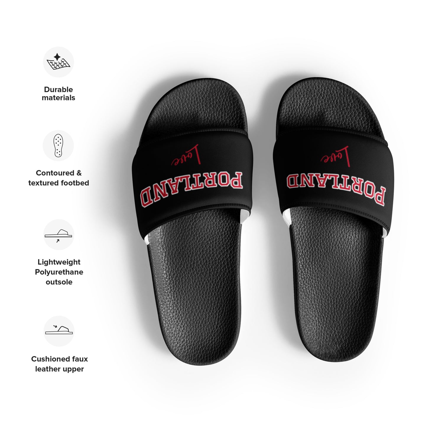 Block Style Red Men’s Slides Inverted image 1
