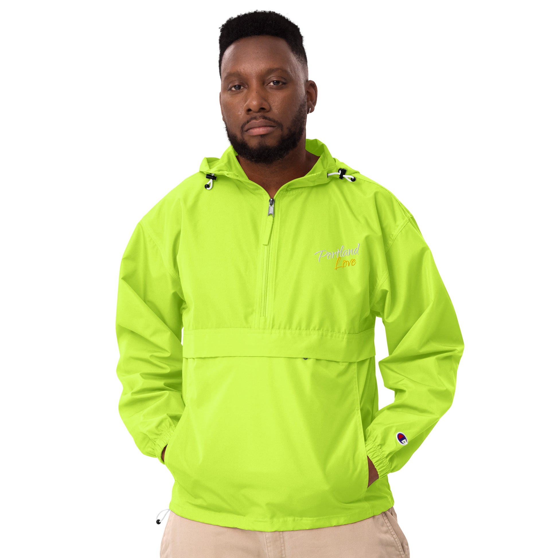 Portland Love (Yellow) Embroidered Champion Packable Jacket image 28