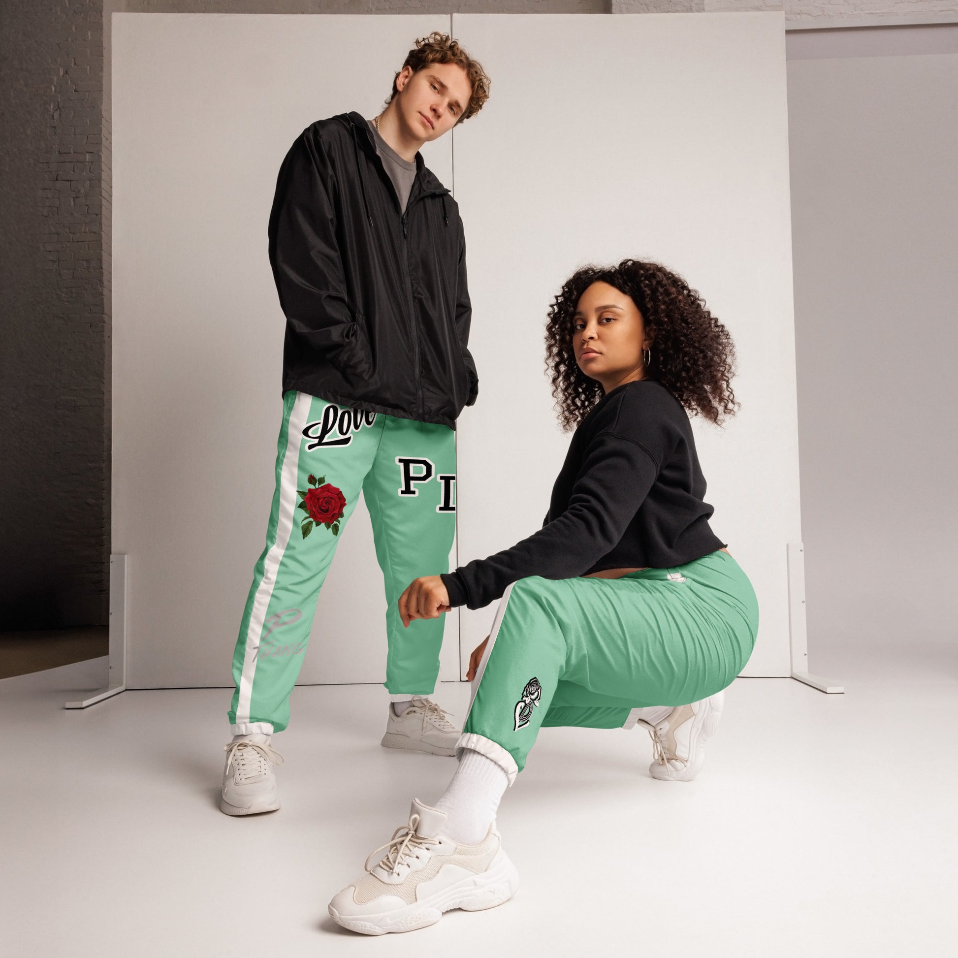 Portland Love Logos Vista Blue Unisex Track Pants image 9