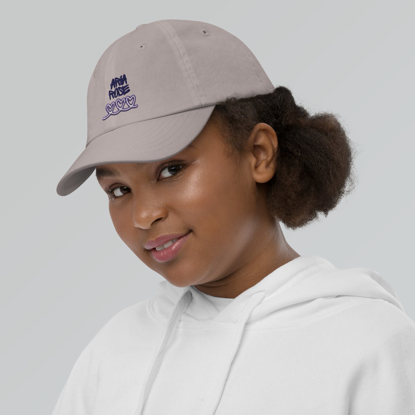 Aria Rose Purple Heart Youth Baseball Cap image 16