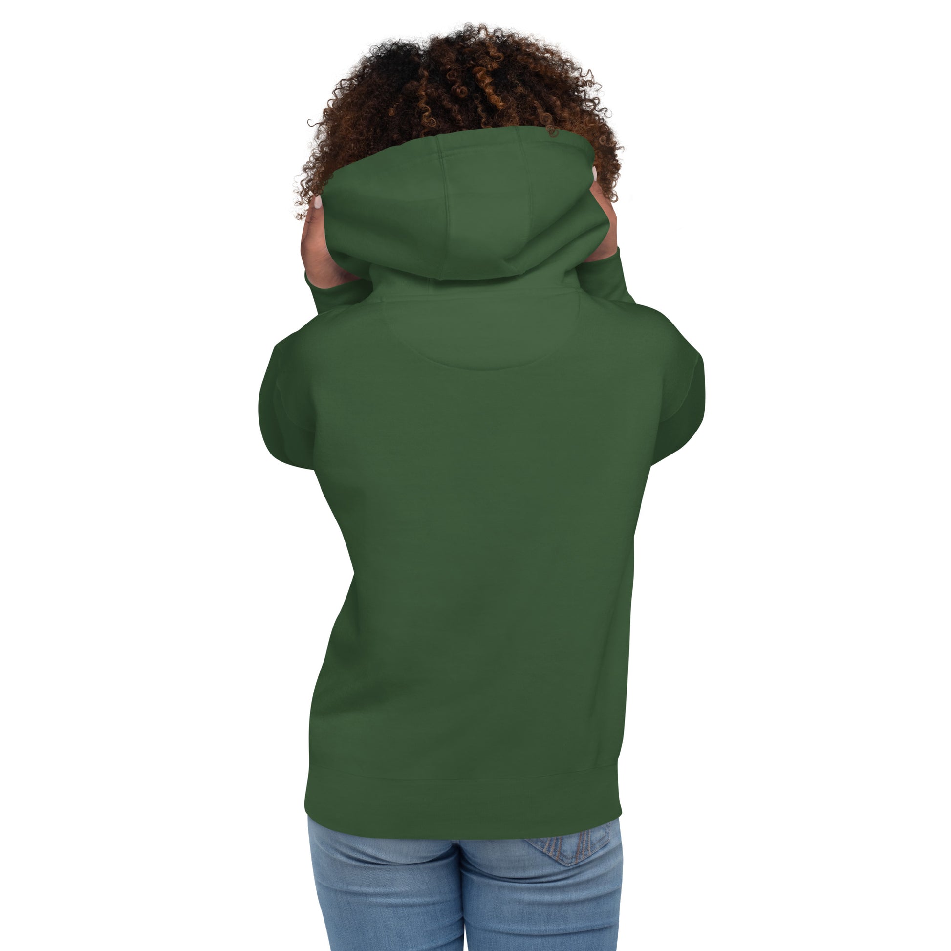 Block Style Royal/White Embroidered Unisex Hoodie image 26