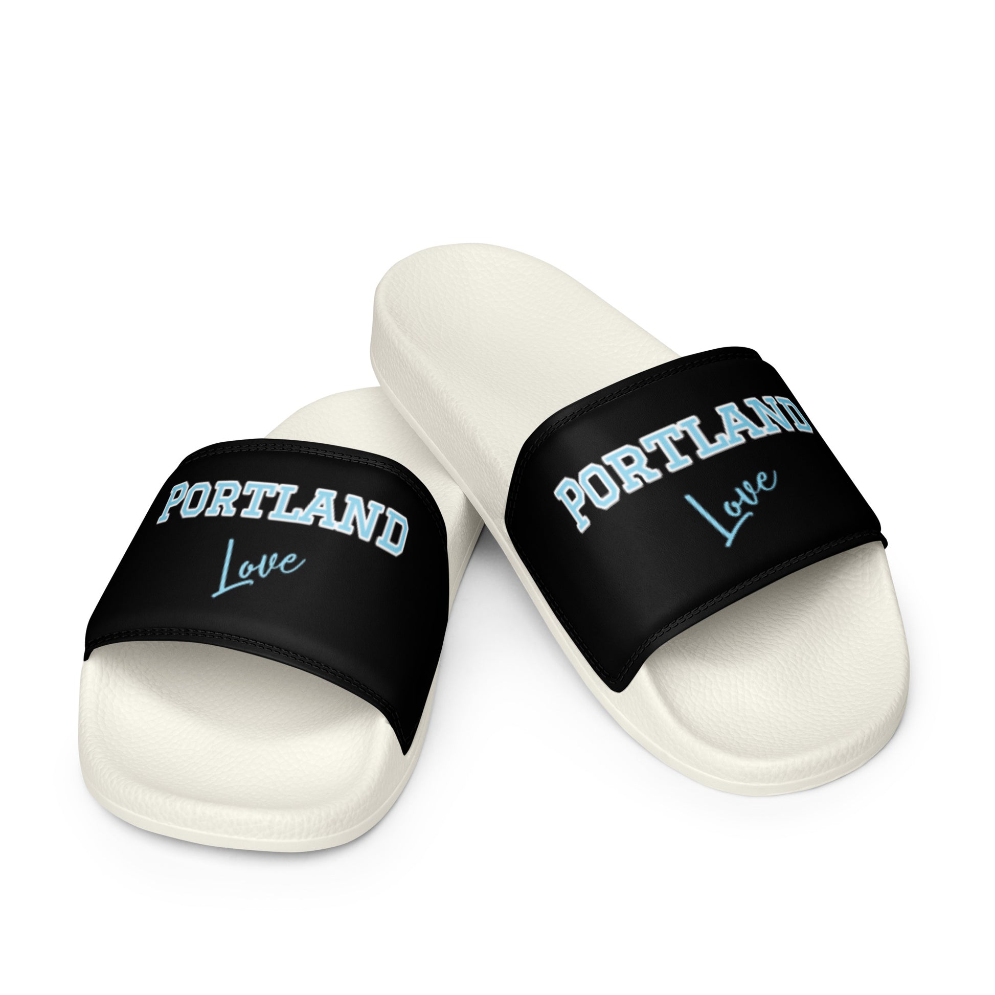 Block Style Columbia Blue Men’s Slides Inverted image 3