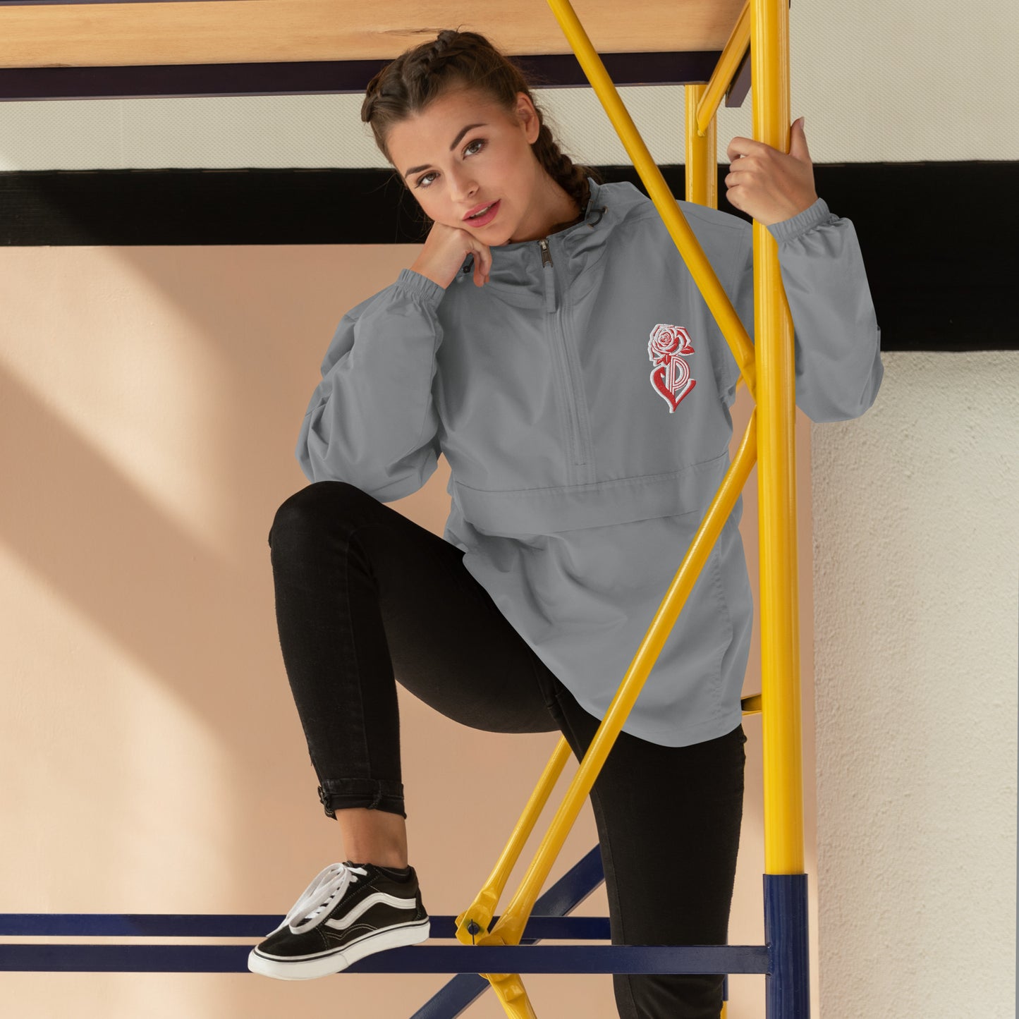 PL Rose Embroidered Champion Packable Jacket image 5