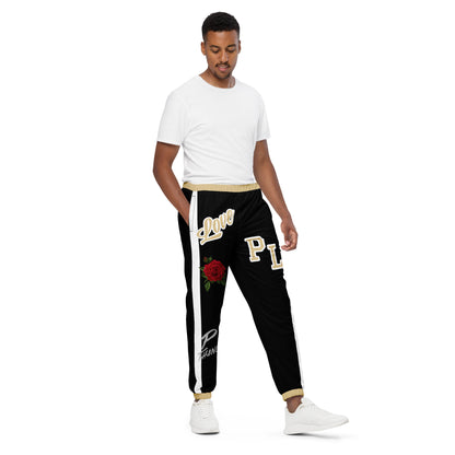 Black and Gold Portland Love Logos Unisex Track Pants image 1