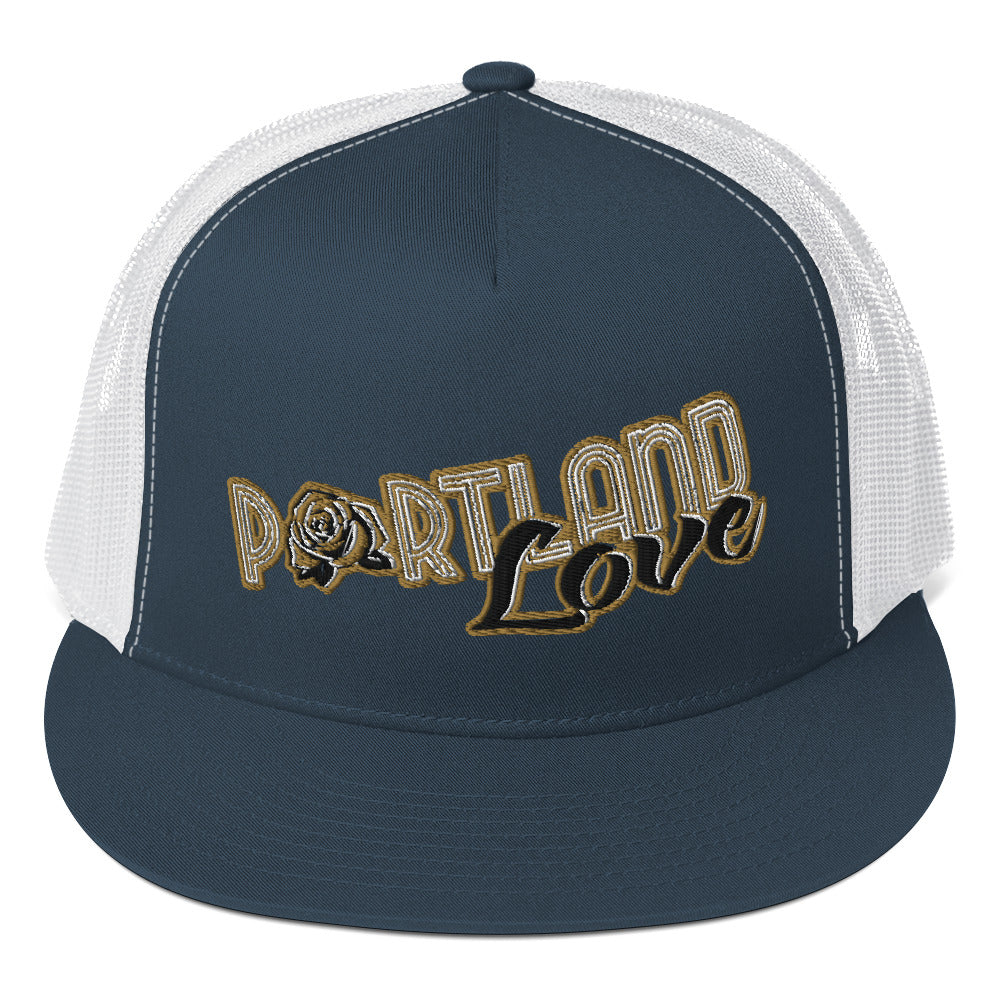 Original Portland Love Gold Trucker Cap image 8