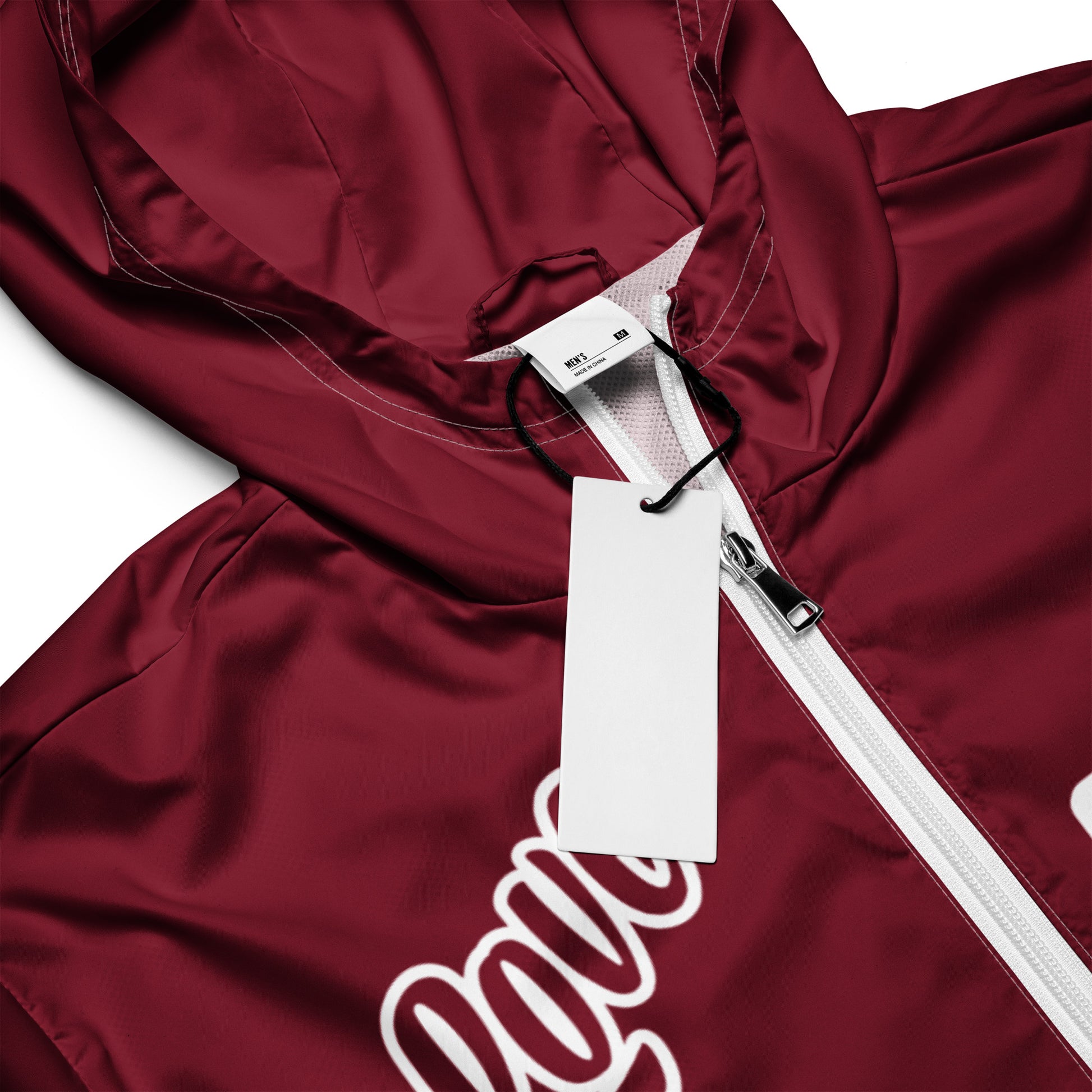 Portland Love Burgundy Logo Men’s Windbreaker image 6