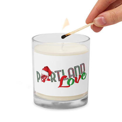 Portland Love Christmas Glass Jar Soy Wax Candle image 2