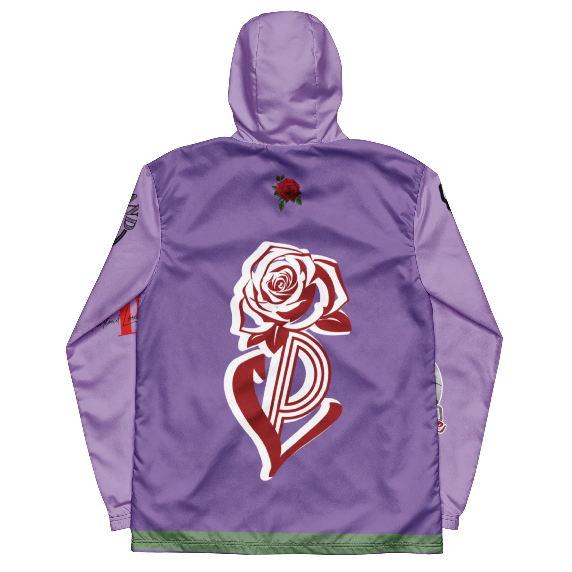Portland Love Purple Logo Men’s Windbreaker image 2